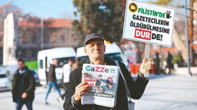 Katledilen gazeteciler anısına ‘Gazze’te